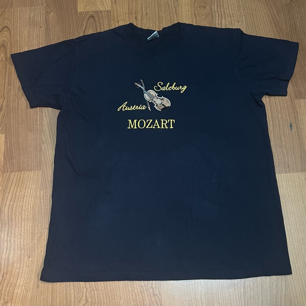 B&C Mens Blue  Mozart Graphic T-Shirt